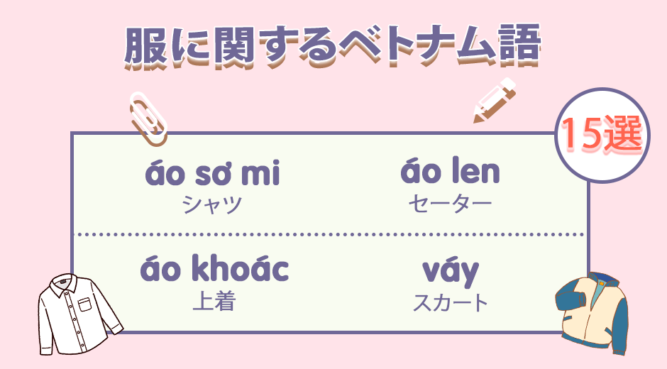 【ベトナム語単語】 服に関するベトナム語(動画付き)
