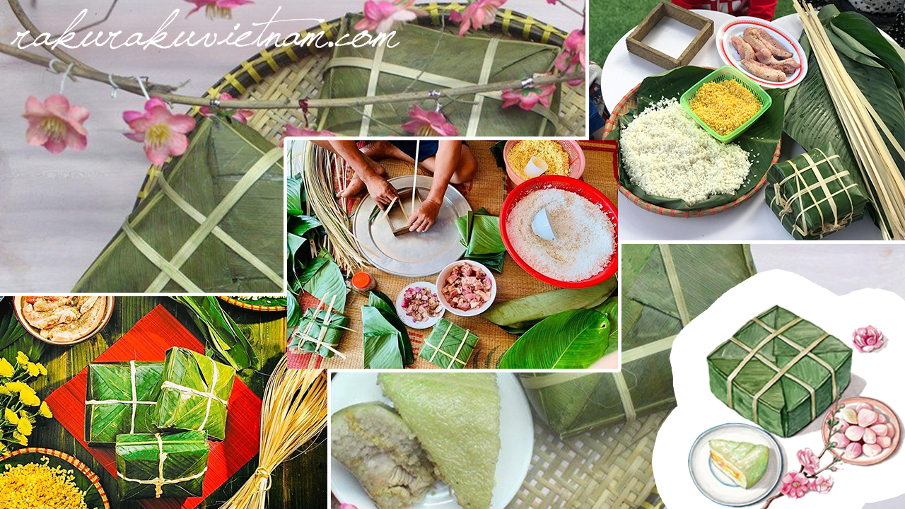 ベトナム文化と習慣 12 Banh Chưng ベトナムのテトに欠かせない バインチュン